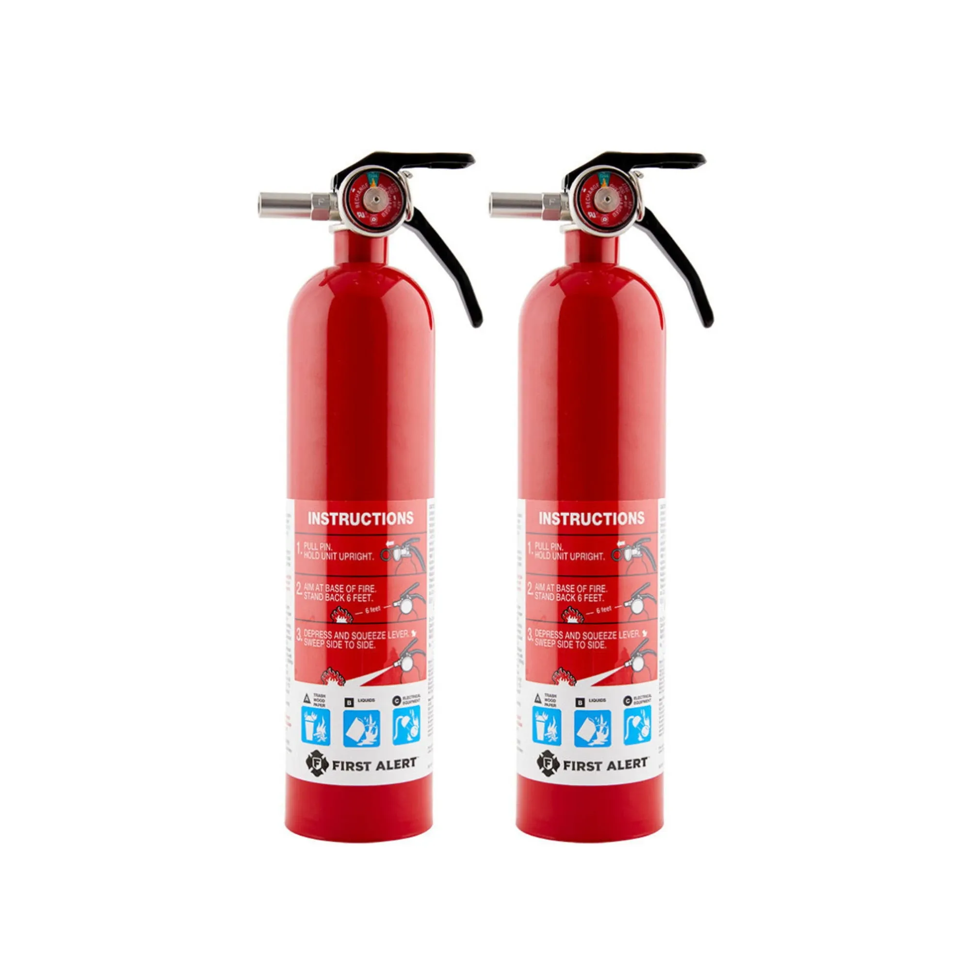 First Alert HOME1 ABC 2.5 lbs. Rechargeable Fire Extinguisher (2 Pack)