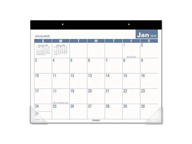 AT-A-GLANCE SKLP2432 Easy-To-Read Monthly Desk Pad, 22 X 17, Easy-To-Read, 2017