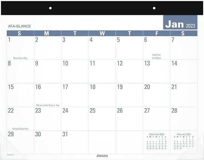 AT-A-GLANCE SKLP2432 Easy-To-Read Monthly Desk Pad, 22 X 17, Easy-To-Read, 2017