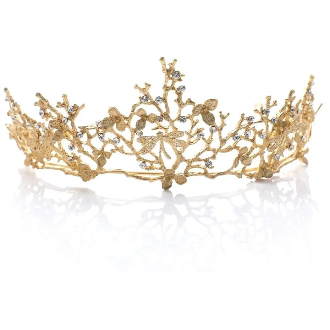 Yean Gold Wedding Princess Queen Crown