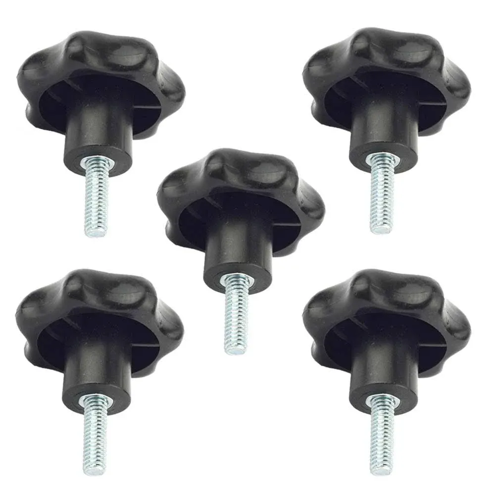 19712B-5PK 5/16-18 x 1&#034; Stud 7-Star knob 5/PK