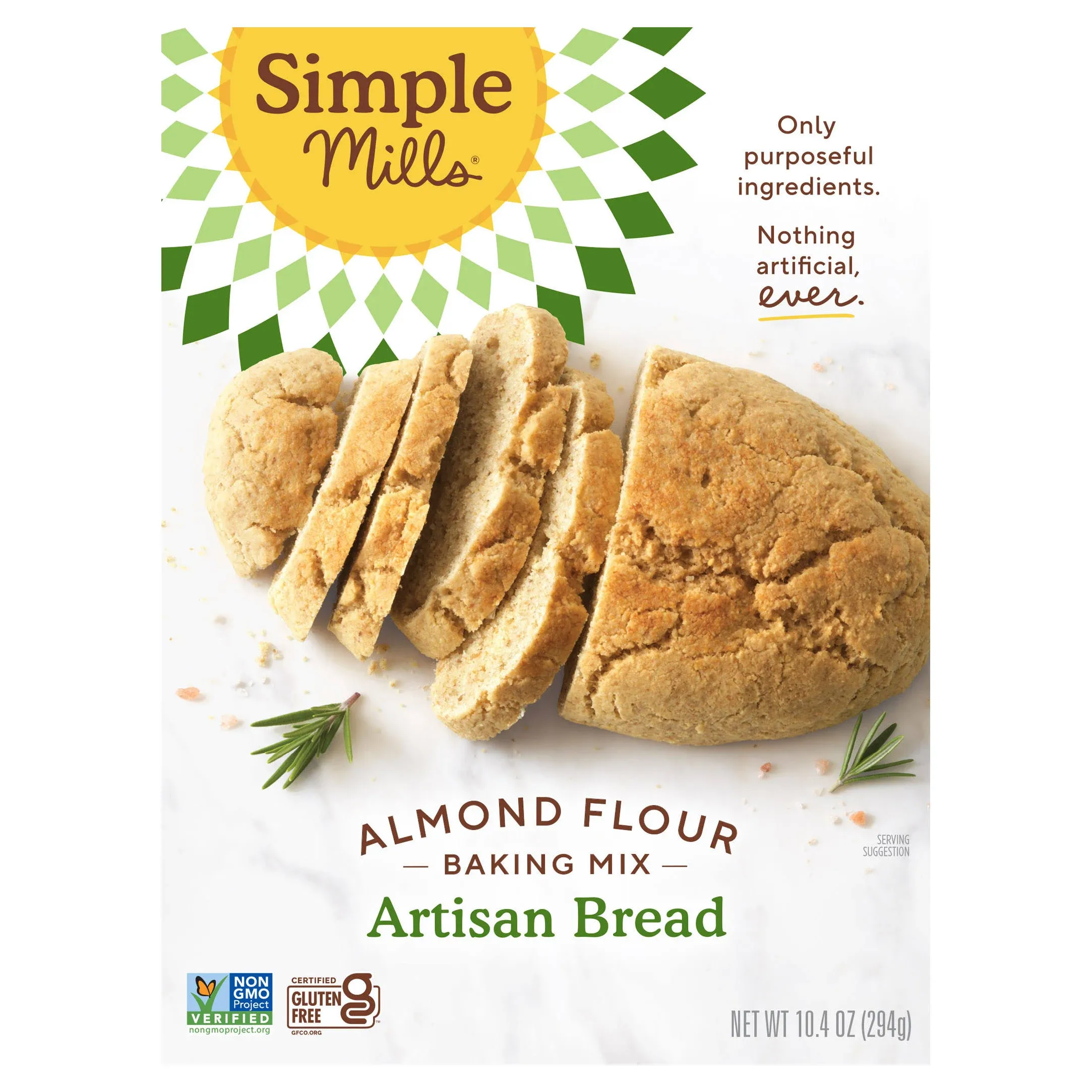 Simple Mills Almond Flour Artisan Bread Mix - 10.4 oz box