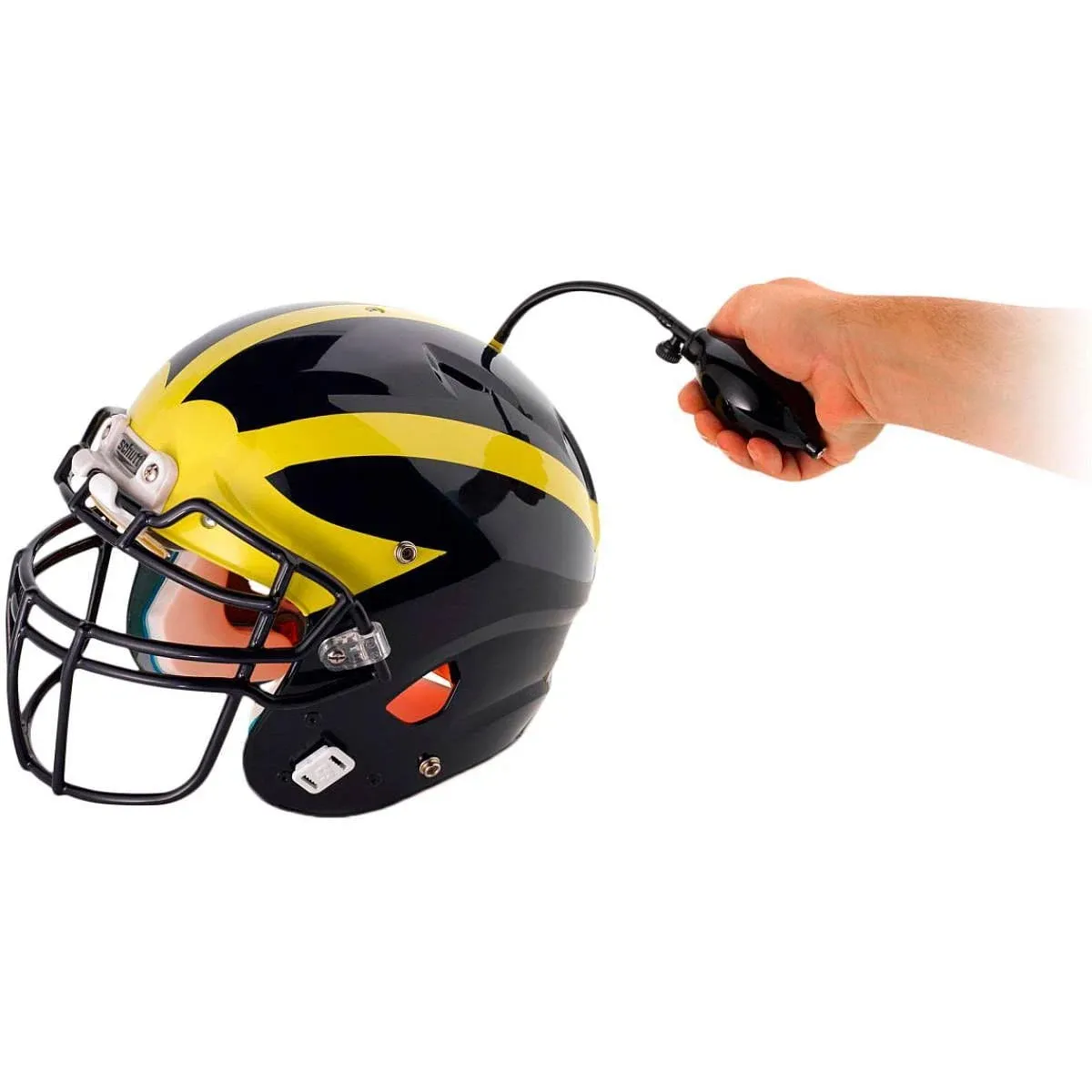 Tandem Sport Pocket Football Helmet Pump - Helmet Pump with Hose & Air Release Valve - Compact Air Pump for Football Helmets - Easy, One Hand Operation - Black