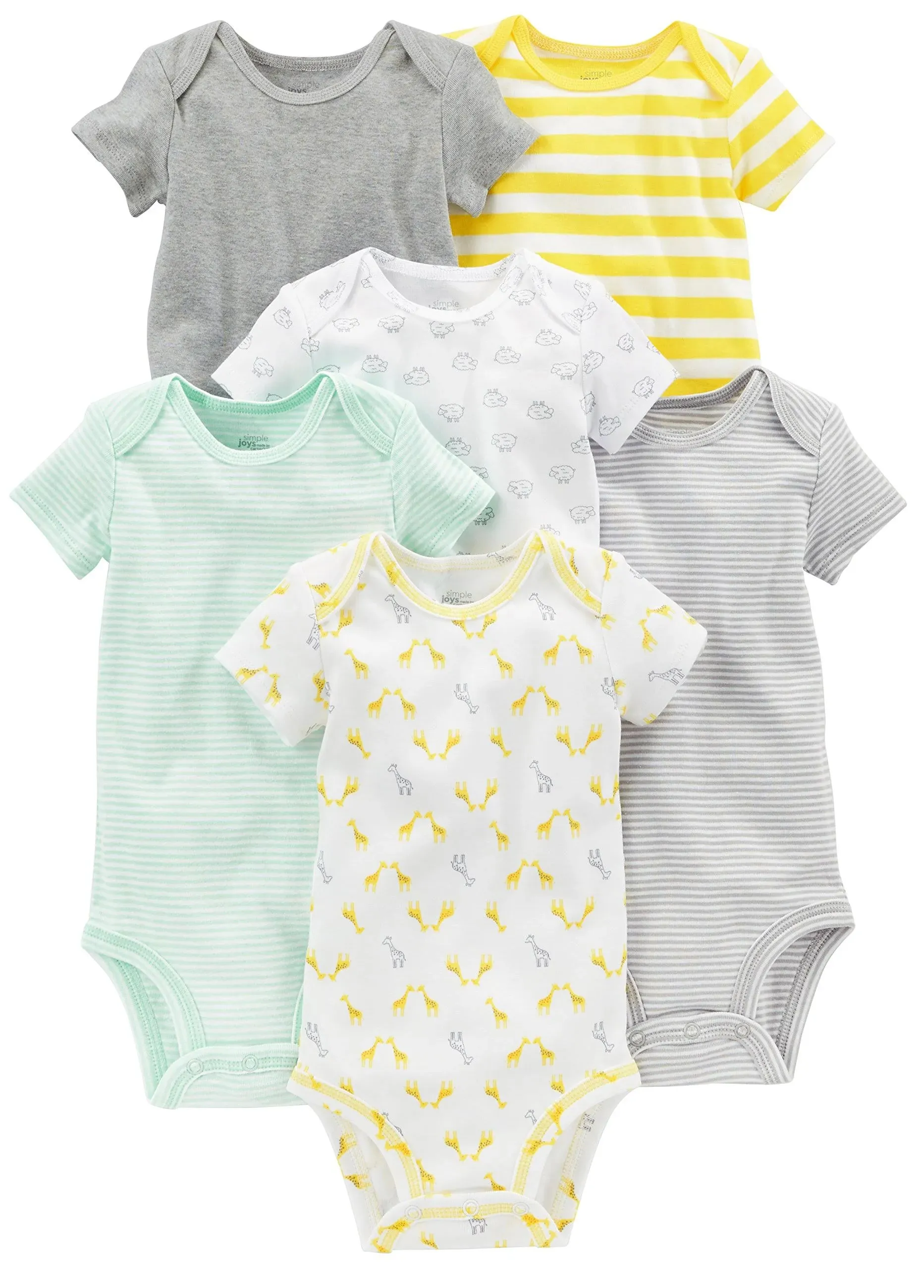 Simple Joys by Carter's Unisex Babies' Short-Sleeve Bodysuit