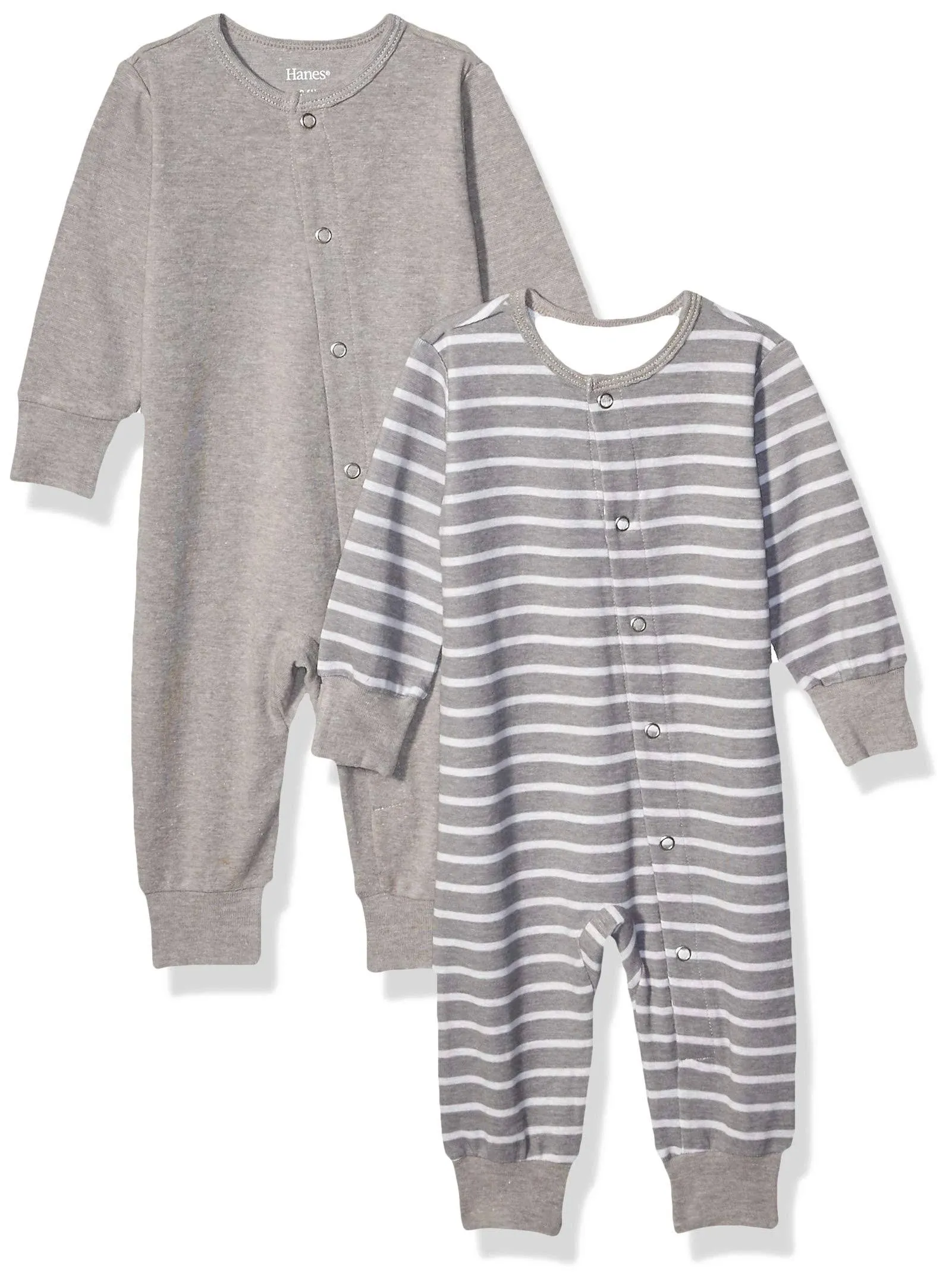 Hanes Baby Boys' Ultimate Baby Flexy 2 Pack Sleep and Play Suits