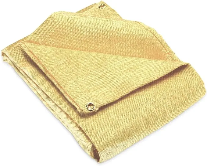 Fiberglass 4' x 6' Welding Blanket, Cover, Retardant | Fireproof. Thermal resistant insulation. Brass grommets for easy Hanging and Protection (Pack of 1)