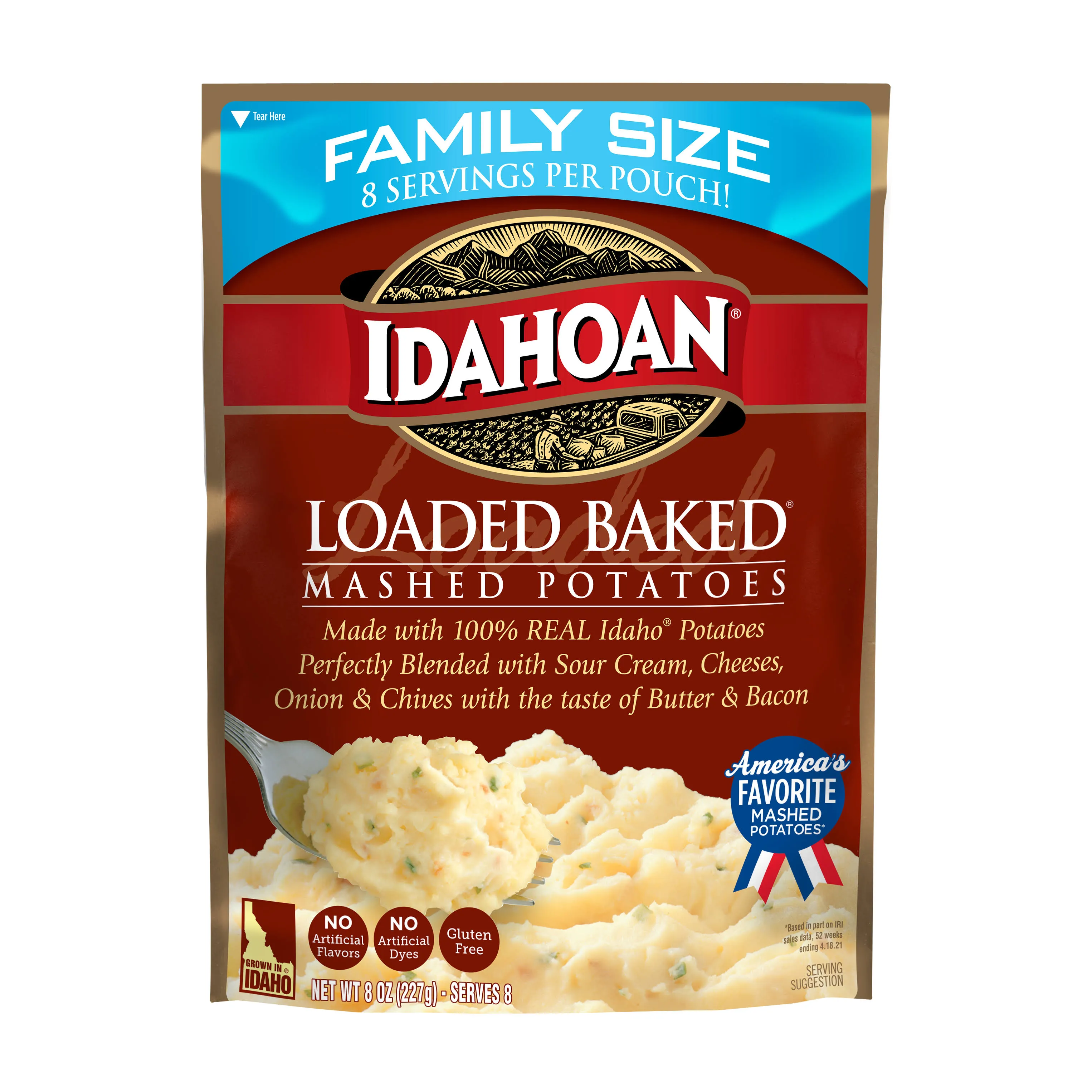 Idahoan Loaded Baked Mashed Potatoes, 8 Ounce (Pack of 8)