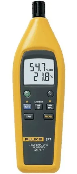 Fluke Temp/Humdty Mtr,5 to 95 per Rel Hum Rnge