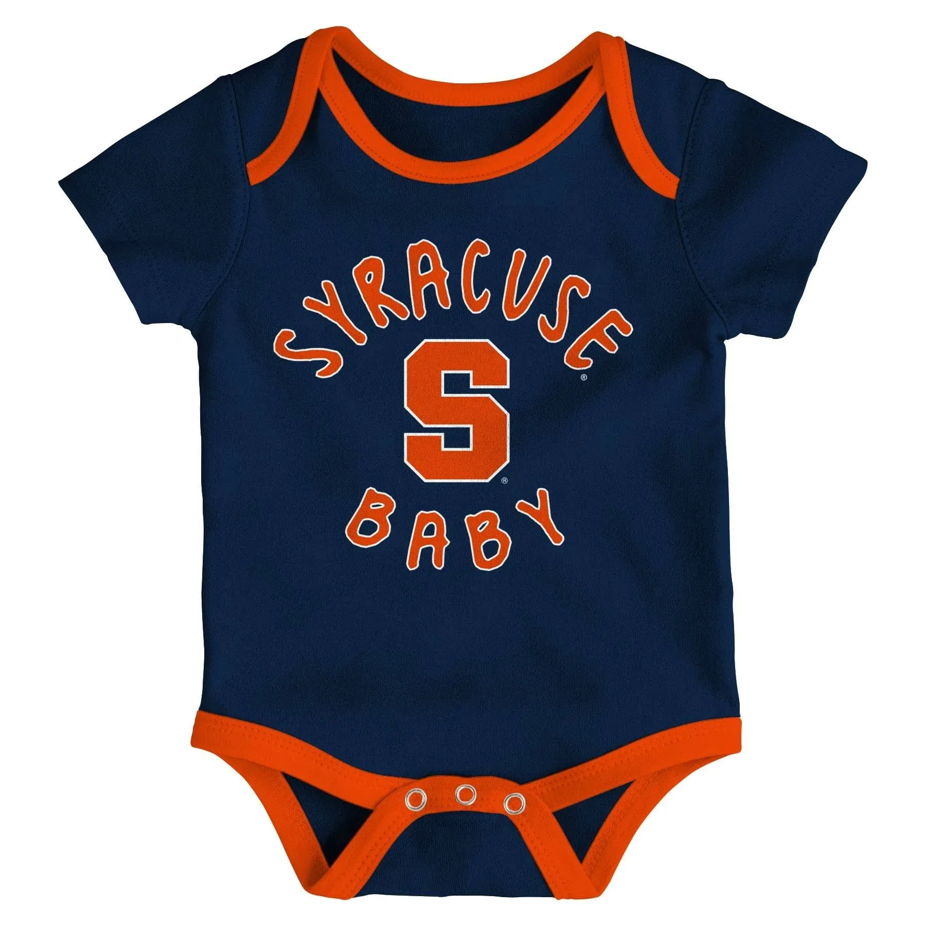 Outerstuff Syracuse Orange NCAA Infant 3-Piece Creeper Set, Navy/Orange/Gr<wbr/>ey