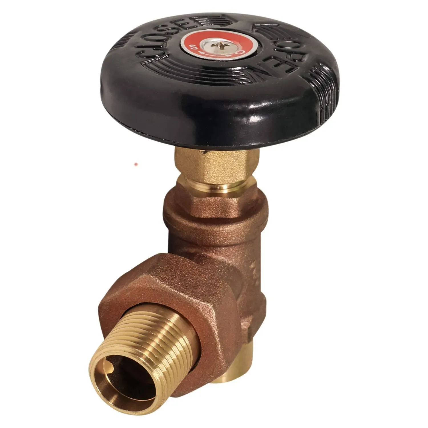 1/2&#034;in SWT x Male Heavy Duty Hot Water Radiator Valve; Air Vent Temp Control USA