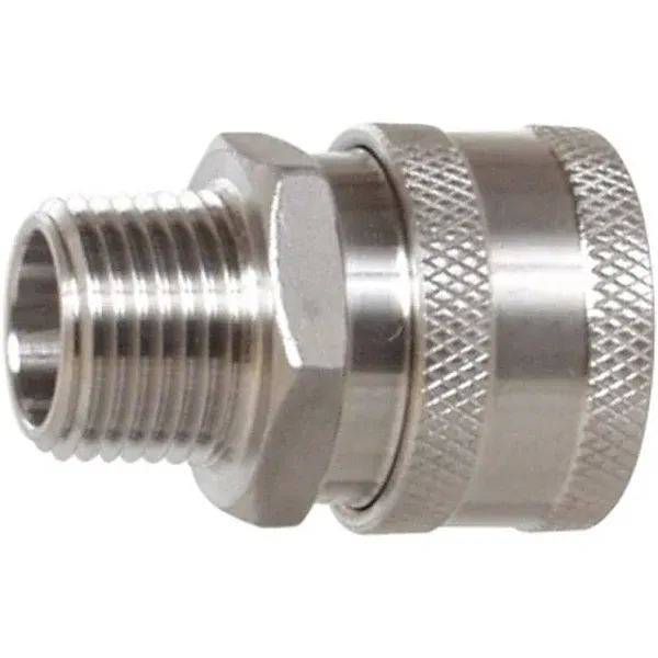 Quick Fit 1/2 Inch Stainless Steel Female Quick Disconnect with Male Pipe Thread