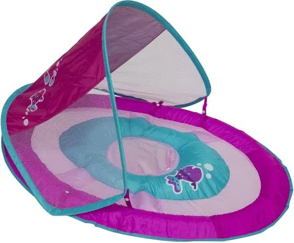 SwimWays Baby Spring Sun Canopy Pool Float, Pink Fish