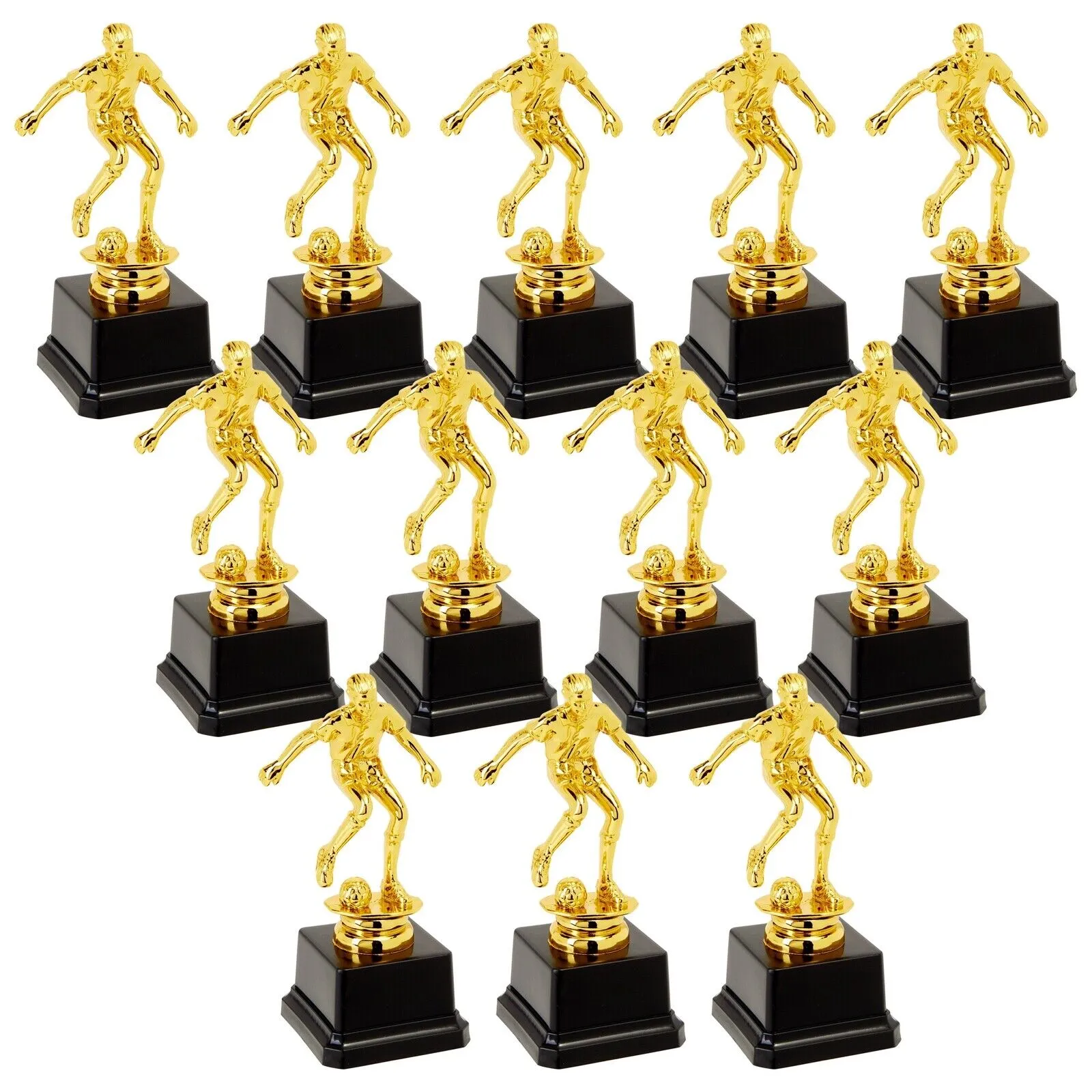 12-Pack Soccer Gold Trophy, Recognition for Soccer Player, Coaches, Sport Party