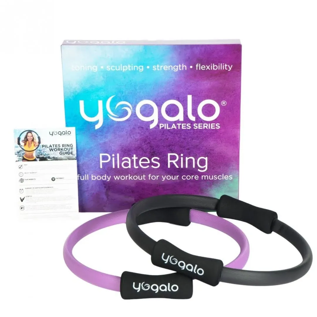 Pilates Ring and Ball Set with 3 Resistance Bands - Equipment Black 