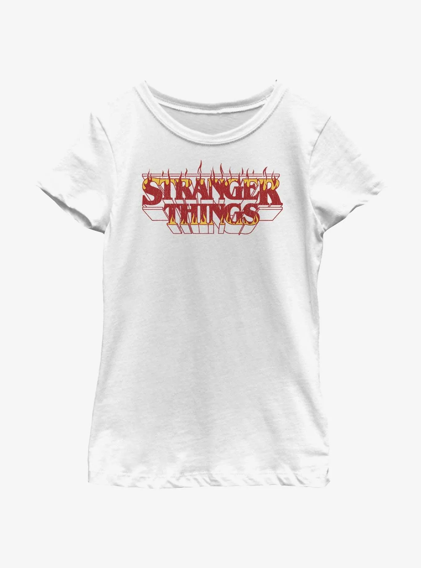 Stranger Things Fire Logo Youth Girls T-Shirt | BoxLunch