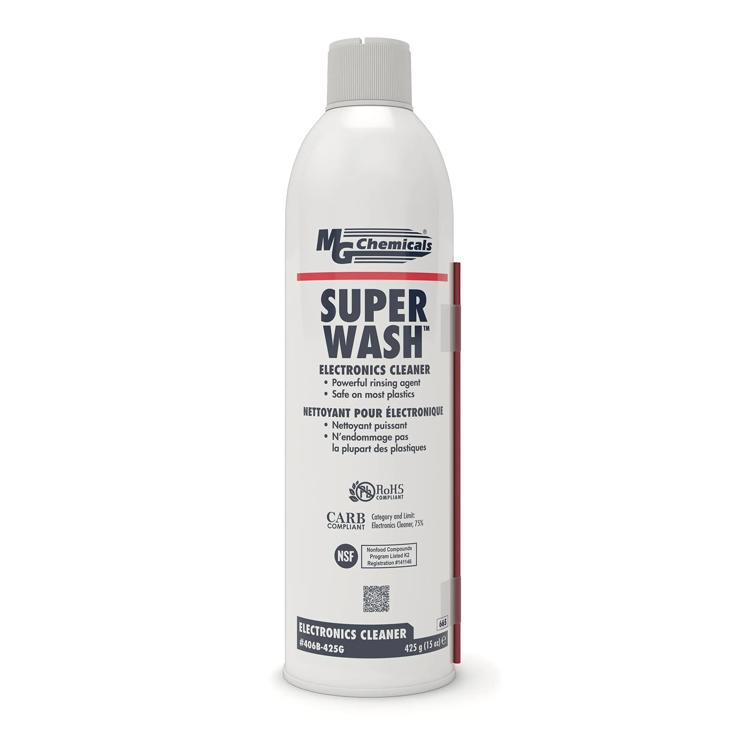 MG Chemicals - 406B-425G 406B Superwash Electronics Cleaner, 425g (14 oz) Aerosol Can