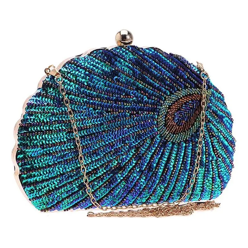 LIFEWISH Women's Unique Luxury Sequins Beaded Evening Bag Wedding Bridal Party ...