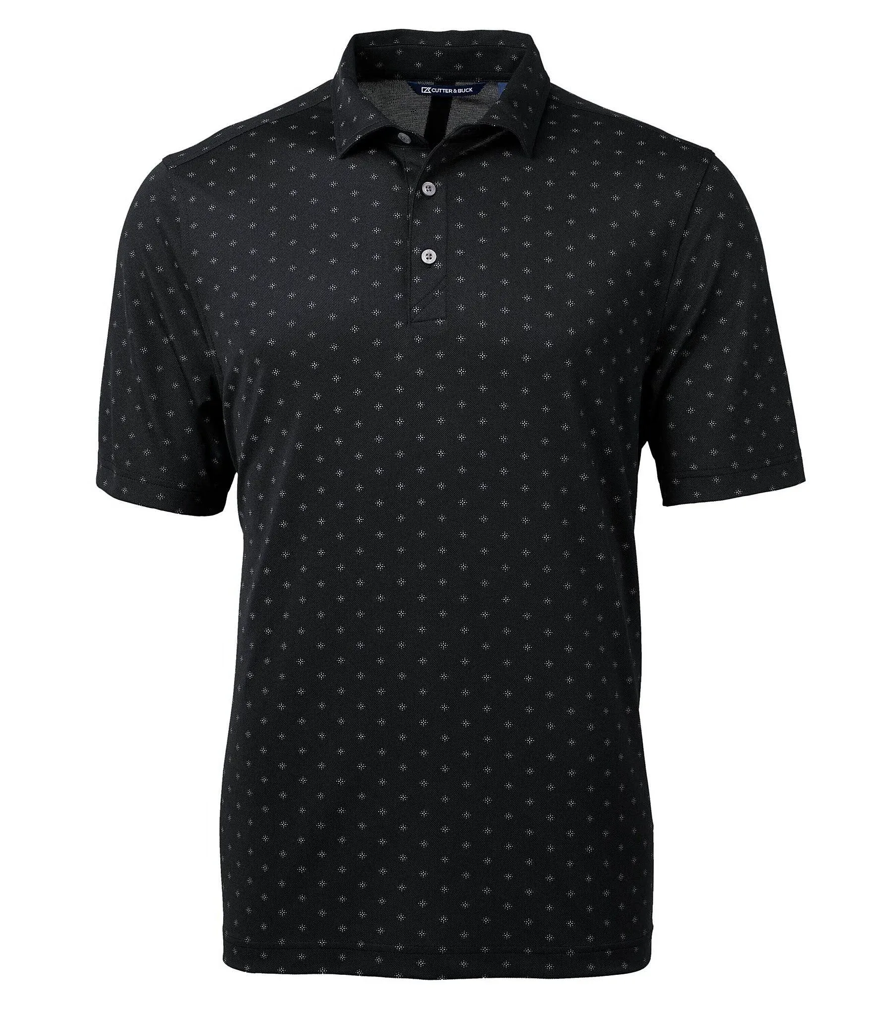 Cutter & Buck Men's Short Sleeve Virtue Eco Pique Tile Print Polo Shirt