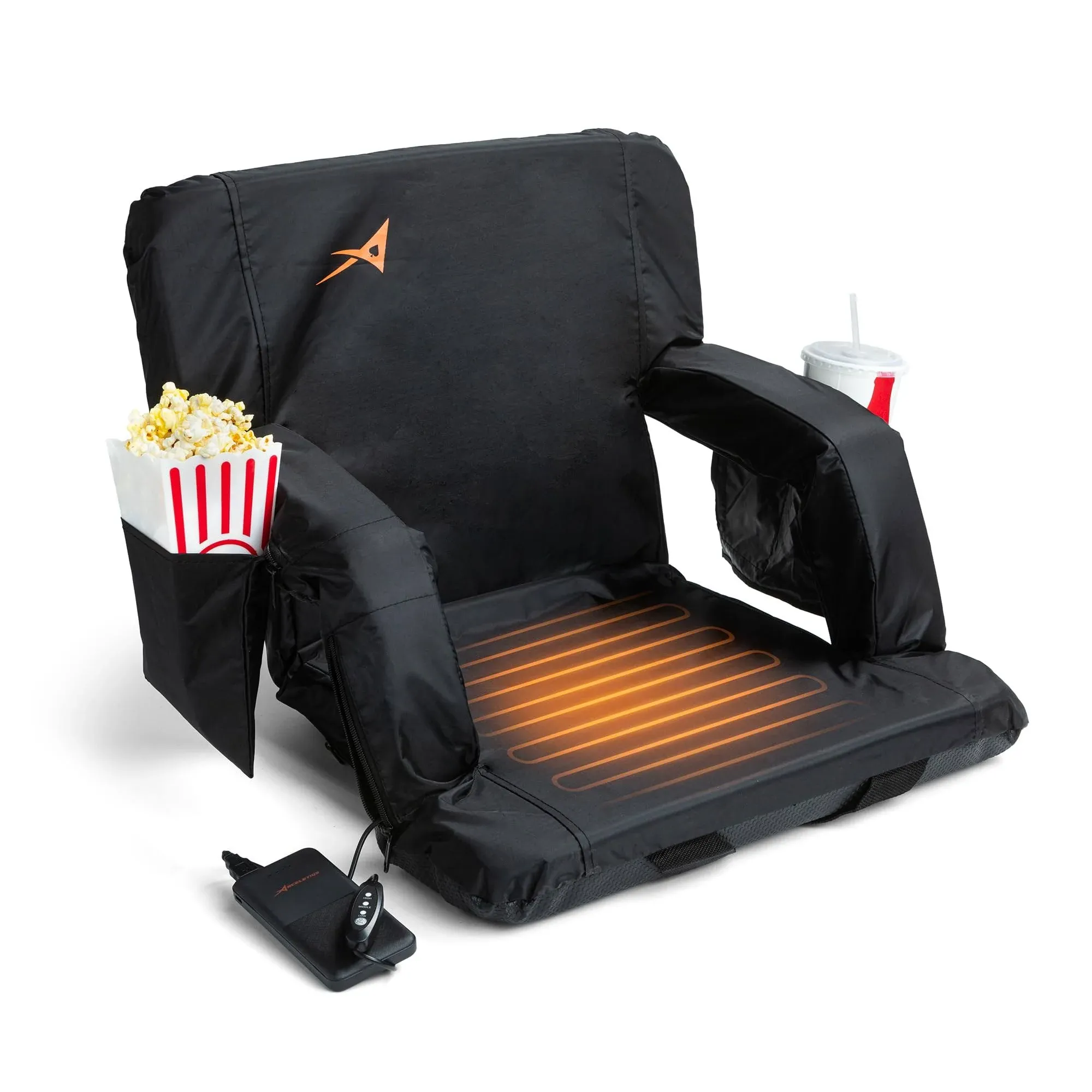 Aceletiqs Heated Stadium SEATS for Bleachers with Back Support – USB Battery ...