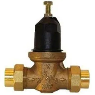 Zurn Wilkins 34-NR3XLDUC 3/4" Pressure Reducing Valve with Double Union Connections and FC (copper sweat) Union Connections