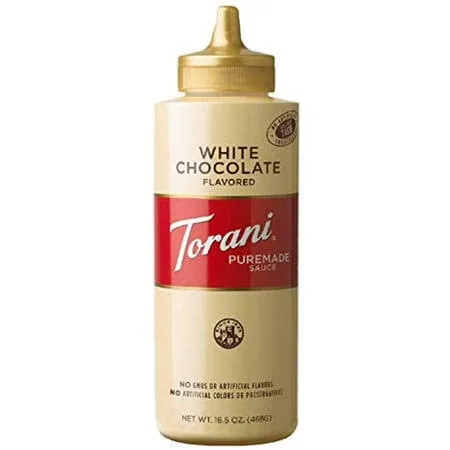 Torani Puremade Sauce, White Chocolate, 16.5 Ounces (Pack of 4) 