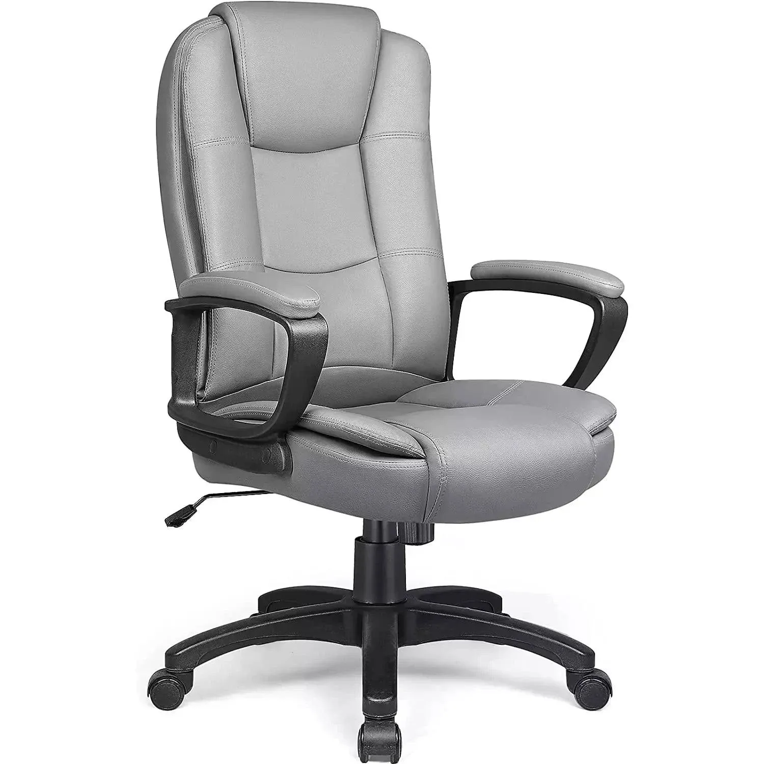 OFIKA Ergonomic Leather Office Chair, High Back Executive Chair, Grey by VitesseHome