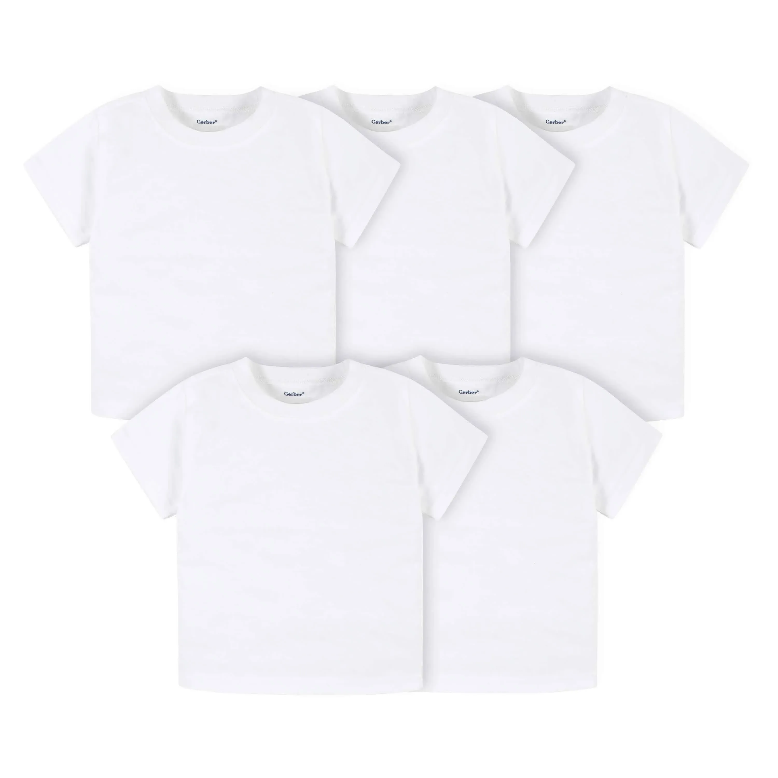 5-Pack Infant &amp; Toddler White Premium Short Sleeve Tees