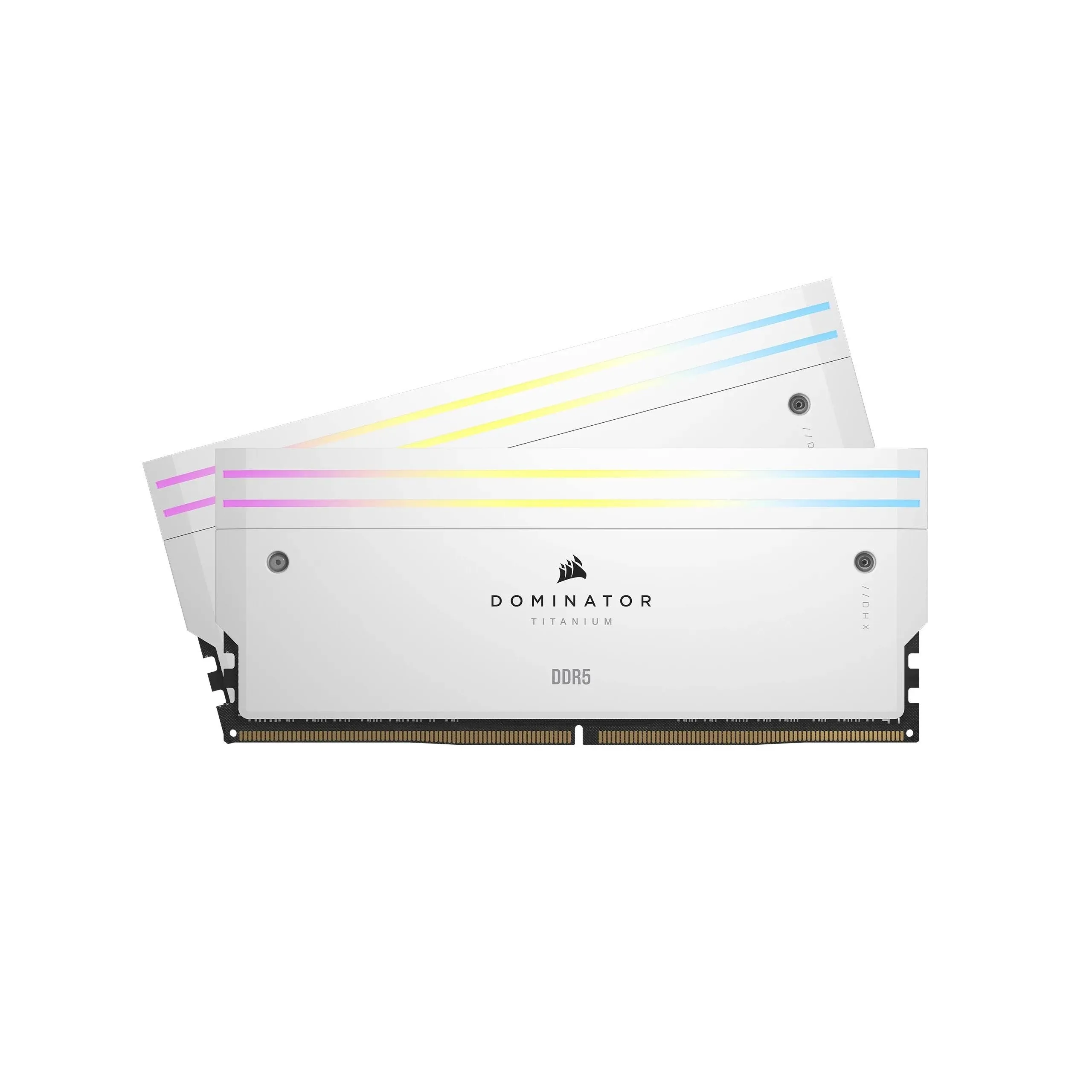 CORSAIR Dominator Titanium RGB DDR5 RAM 96GB (2x48GB) DDR5 6400MHz CL32 Intel XMP iCUE Compatible Computer Memory - White (CMP96GX5M2B6400C32W)