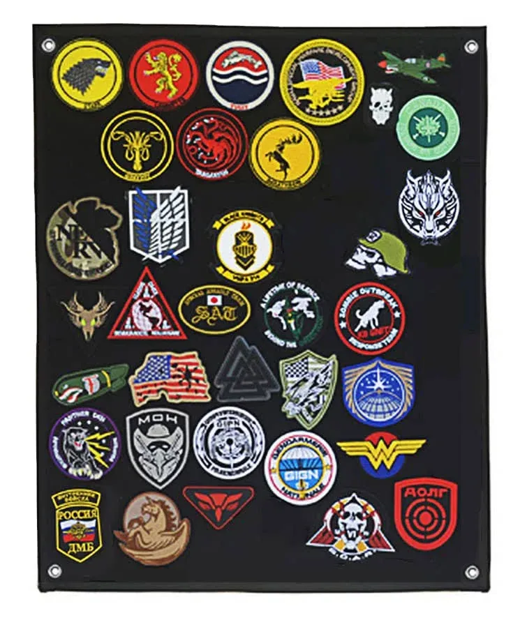 GoTac Tactical Patch Display Holder Panel Board for Military Army Morale Hook and ...