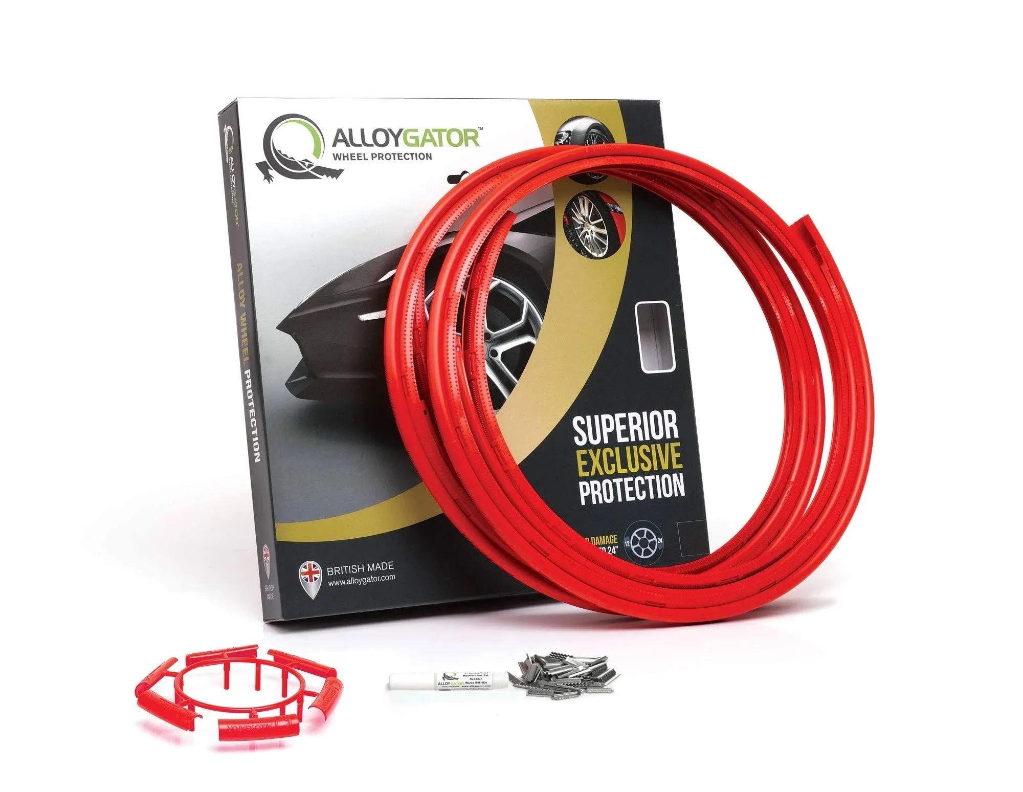 AlloyGator Wheel Protectors; Red (Universal; Some Adaptation May Be Required)