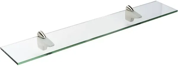 12" X 42" Falcon Floating Glass Shelves - 2 Brackets Included with Each Shelf