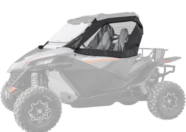 SuperATV Soft Cab Enclosure Upper Doors for 2020+ CFMOTO ZForce 950 Sport | Double-Polished Vinyl Windows | Resistant to Water, Punctures, Abrasions, UV Radiation, and Mildew | USA Made