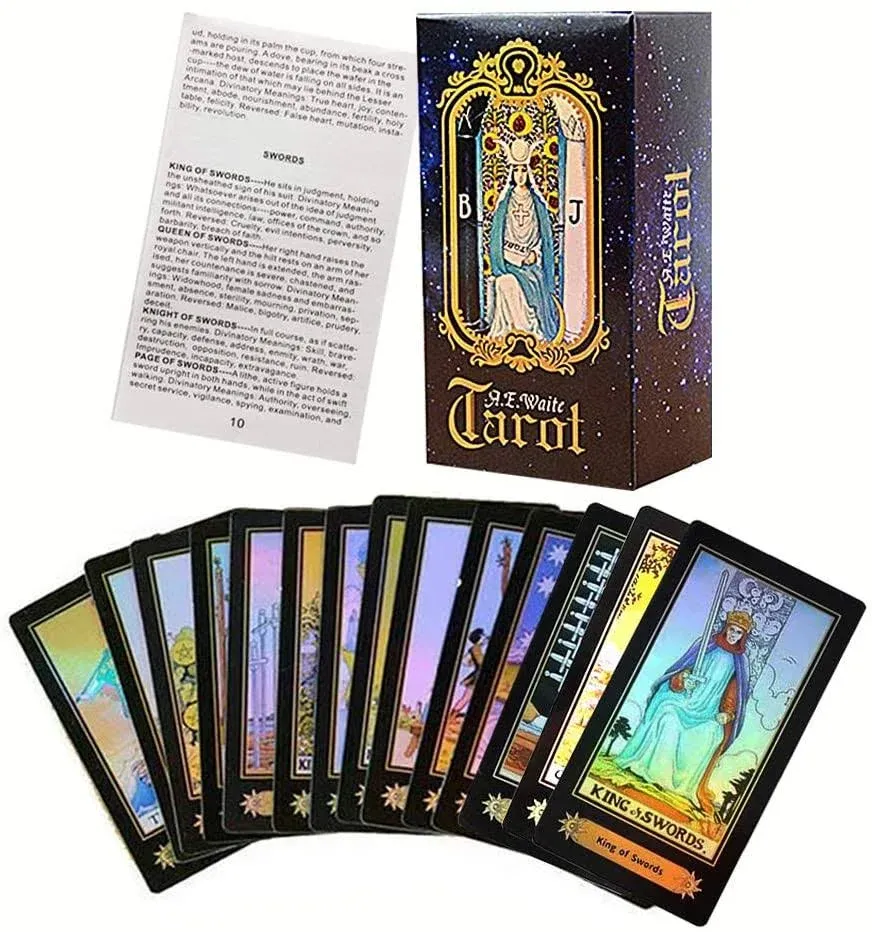 IXIGER Tarot Cards Deck, 78pcs Tarot Cards with Guide Book for Tarot Beginners