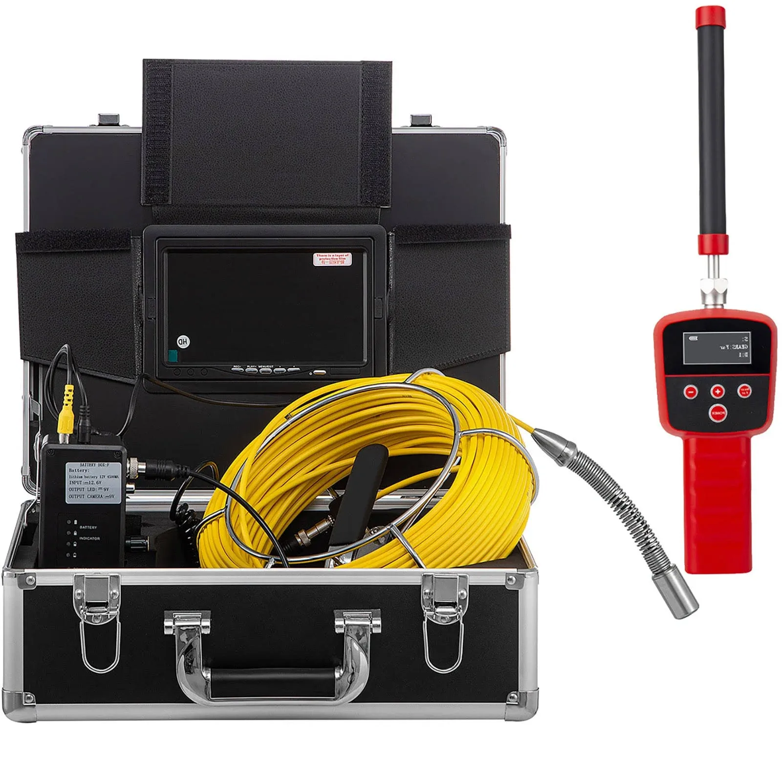 VEVOR 7&#034; 30m/100ft Sewer Camera Pipe Inspection Camera System with 512Hz Locator