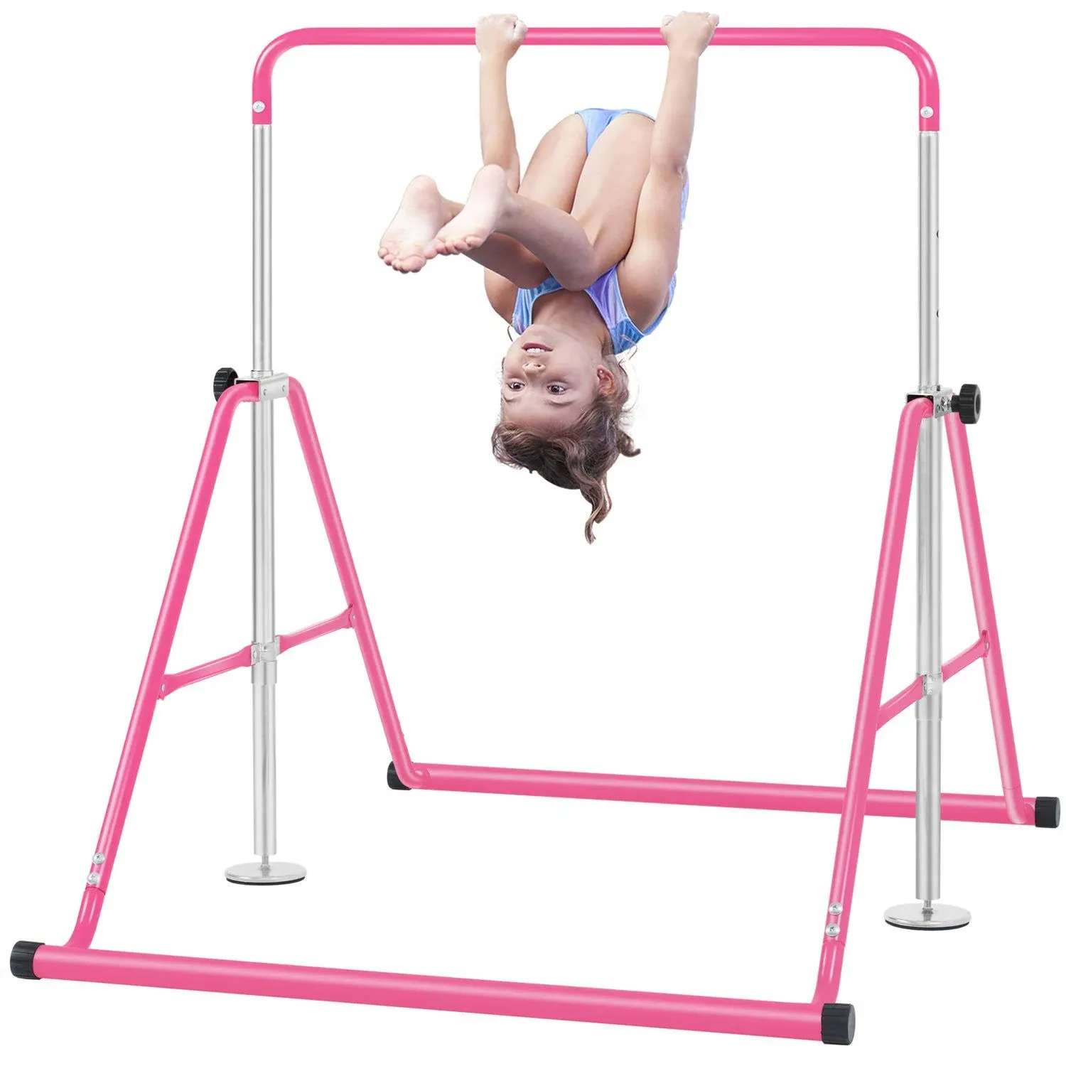 BangTong&Li Gymnastics Bar for Kids Height Adjustable Horizontal Bar Folding Gymnastics Junior Training Bar for Home Gymnastics Equipment