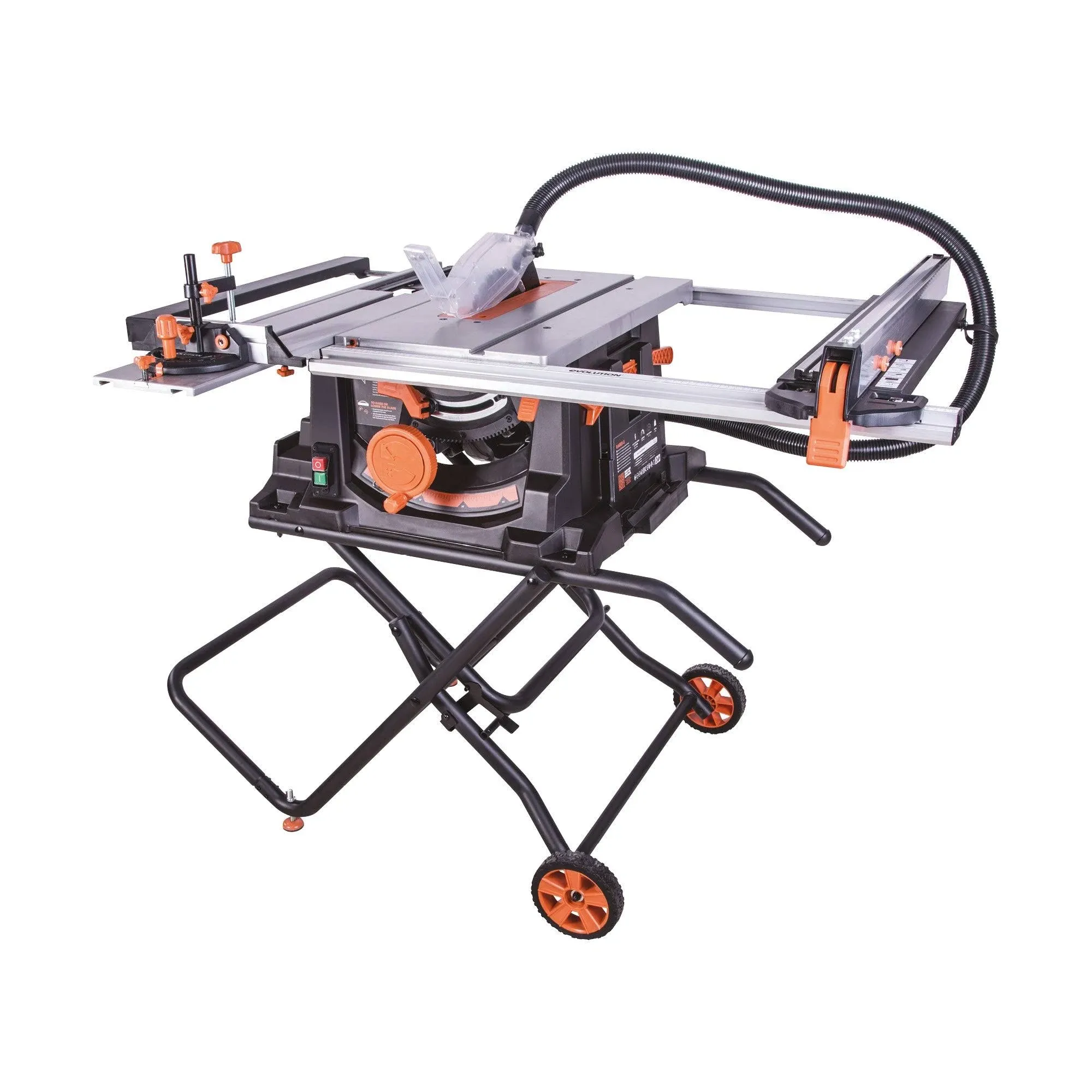 Evolution Power Tools Rage 5-S Table Saw, Multi-Purpose & Portable, Multi-Material & Power Tools R255SMS+ PLUS 10-Inch Sliding Miter Saw Plus Multi-Material Multi-Purpose Cutting Cuts