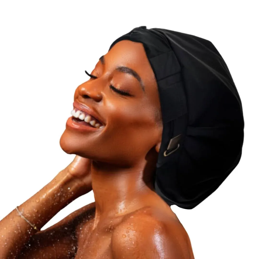 Hairbrella Luxurious Satin-Lined Adjustable Shower Cap For Women