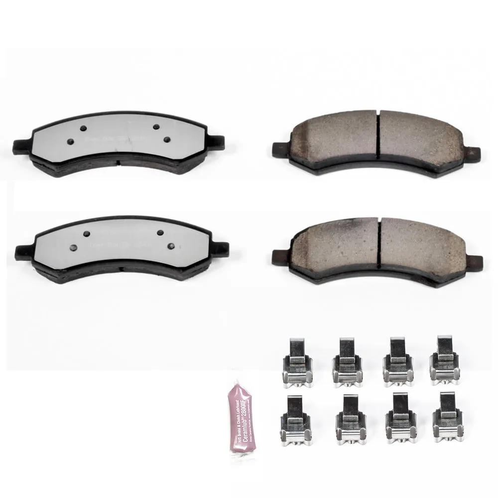 Power Stop Z36-1084 Front Z36 Truck and Tow Carbon-Fiber Ceramic Brake Pads For Chrysler Aspen Dodge Dakota Durango Ram 1500 Jeep J8 Mitsubishi Raider [Application Specific]