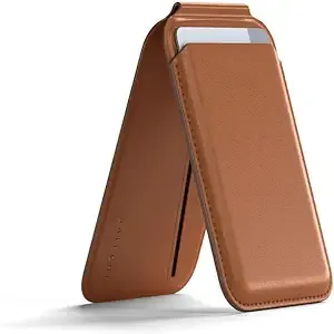 Satechi Vegan Leather Magnetic Wallet Stand (Brown)