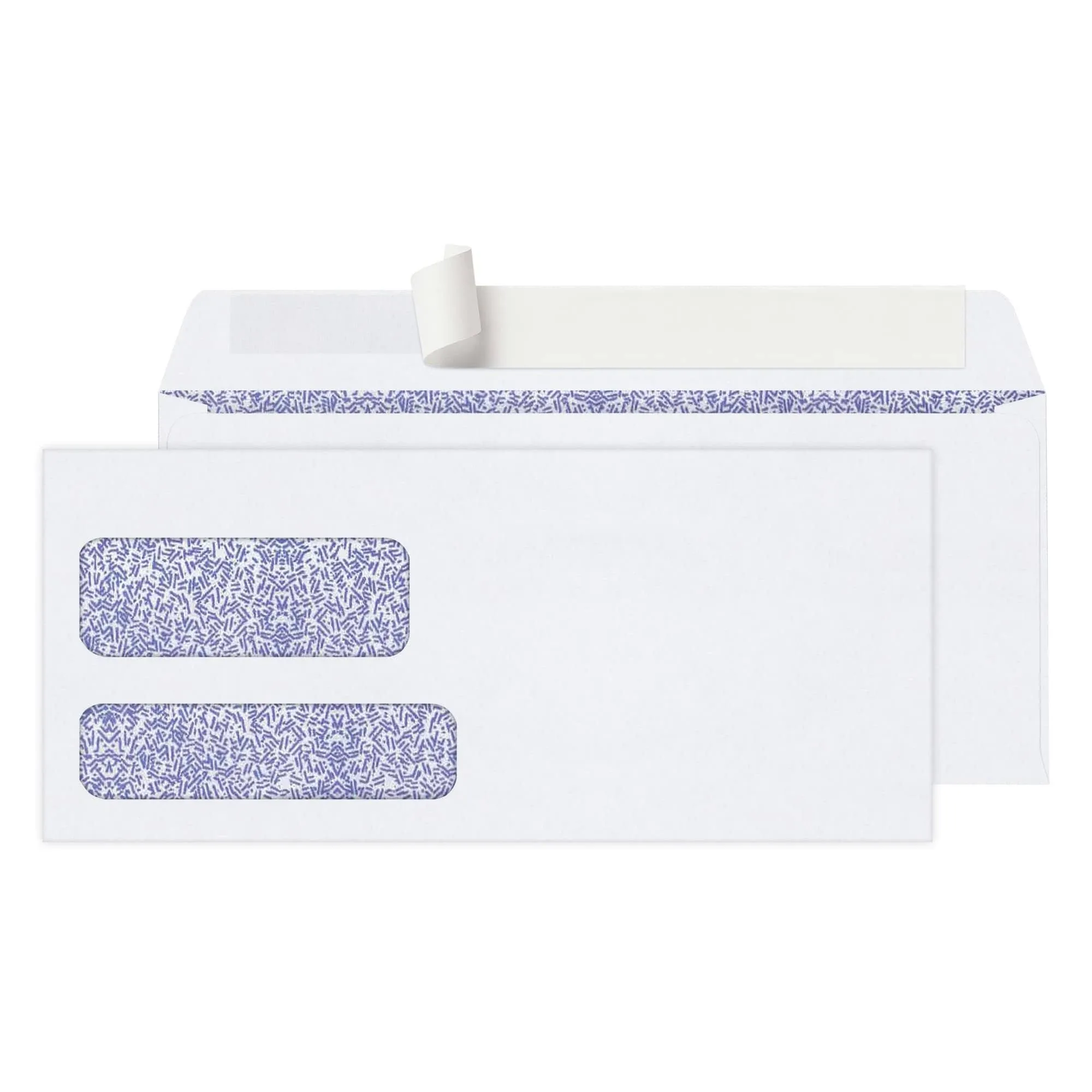 Office Depot BDouble-Window Envelopes, #9, 3 7/8" x 8 7/8", White, Self-Adhesive ...