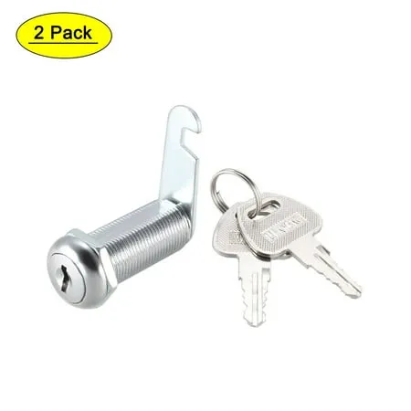 Uxcell Cam Locks 40mm Cylinder Long Fit Max 1-3/8-inch Panel Keyed Different 2Pcs