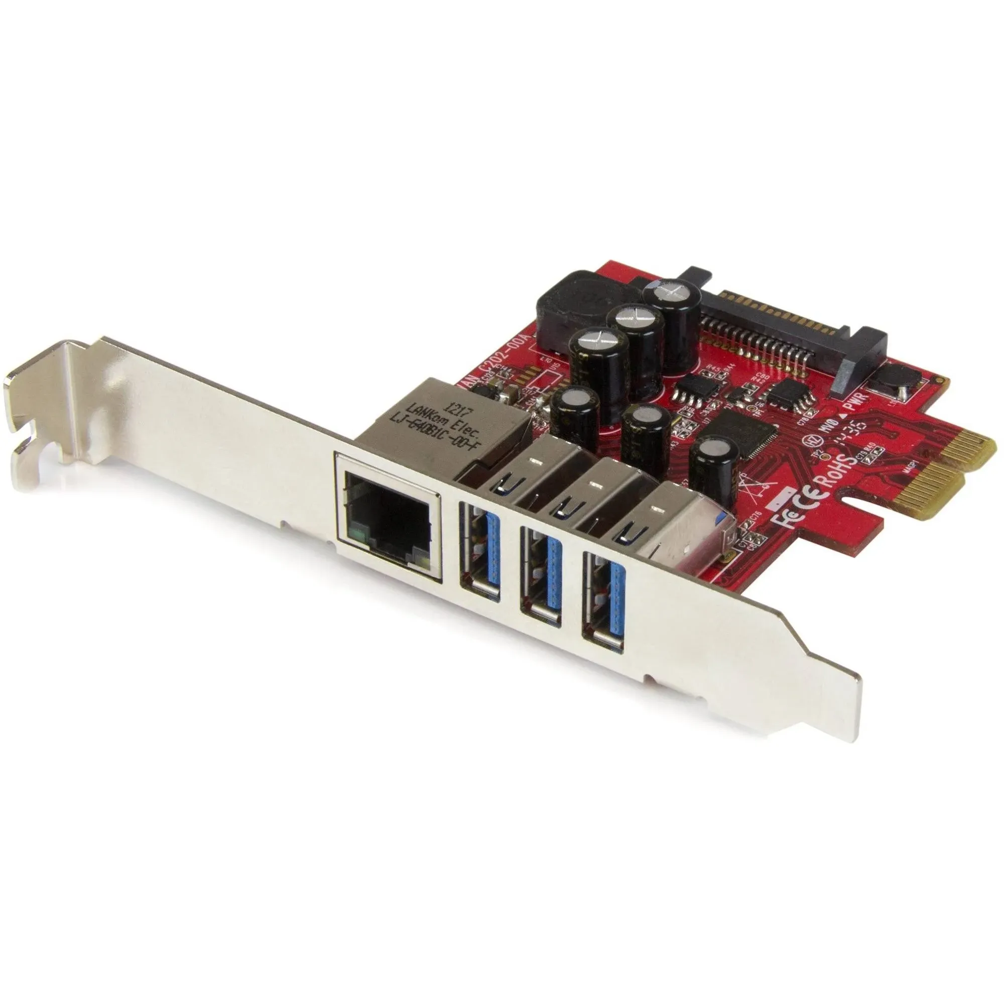 StarTech.com 3-port PCI Express USB 3.0 card + Gigabit Ethernet Model PEXUSB3S3GE