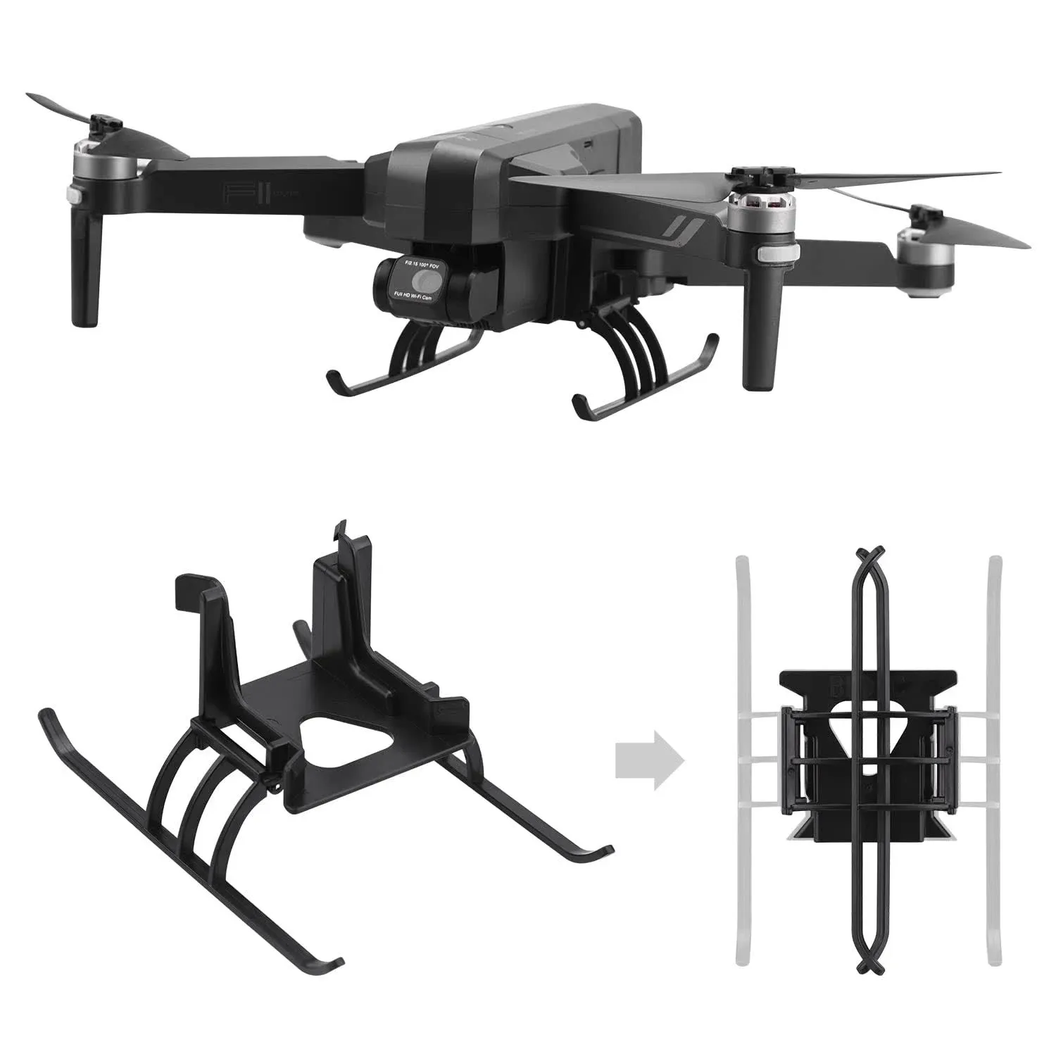 HeiyRC Landing Gear for Ruko F11 PRO/F11 GIM2 Drone Foldable Extensions Quick ...