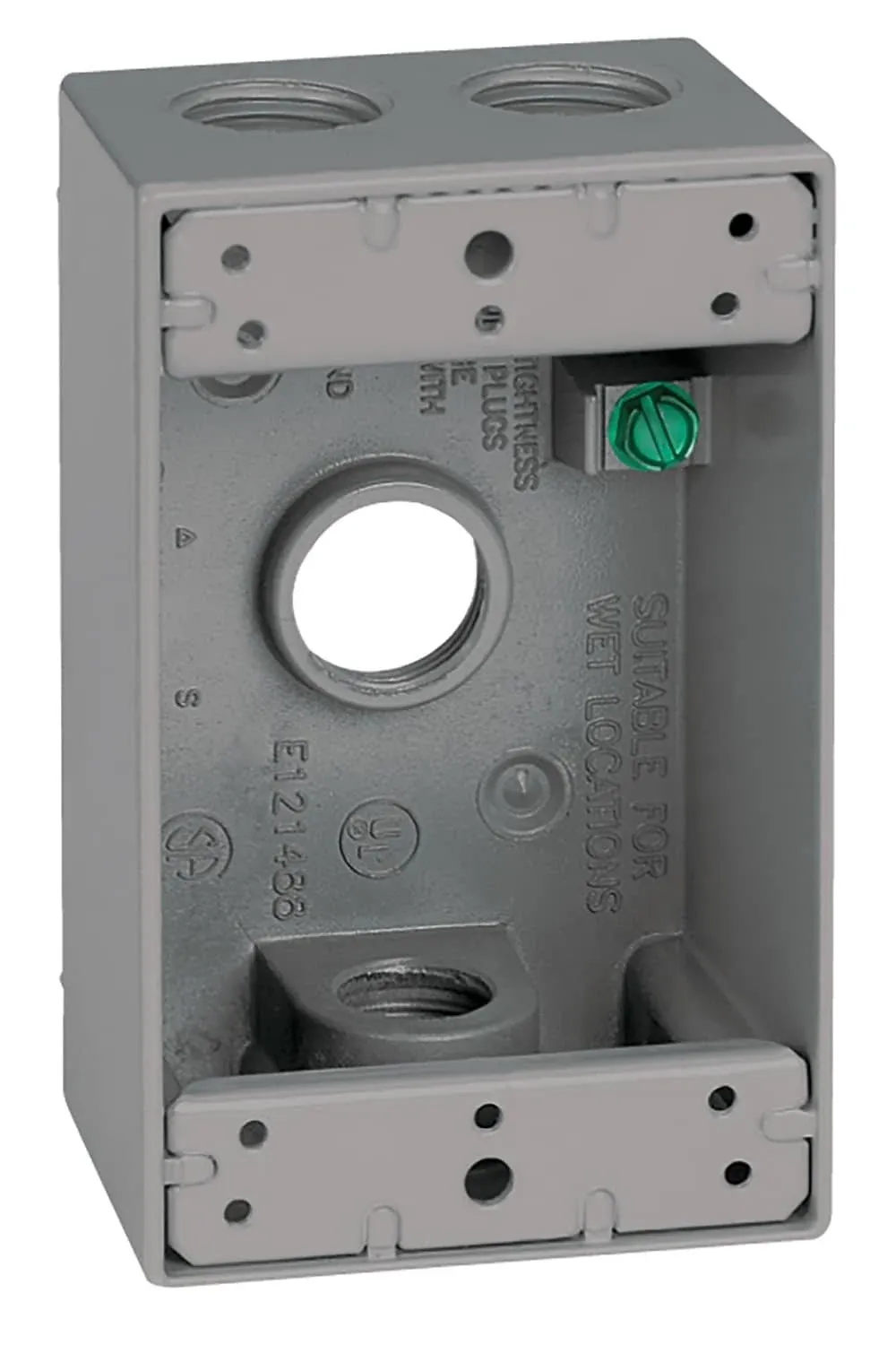 Sigma Electric, Gray Count (Pack of 1) Sigma Engineered Solutions, 14251 1/2-Inch 4 Hole 1-Gang Box