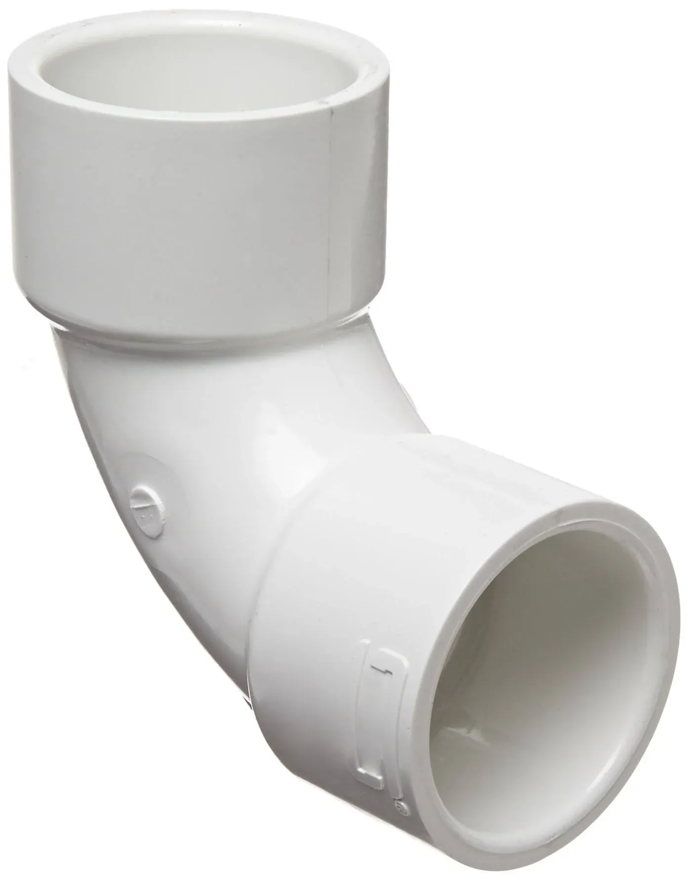 Spears 406-S Series PVC Pipe Fitting, 90 Degree Sweep Elbow, Schedule 40, 3/4" Socket