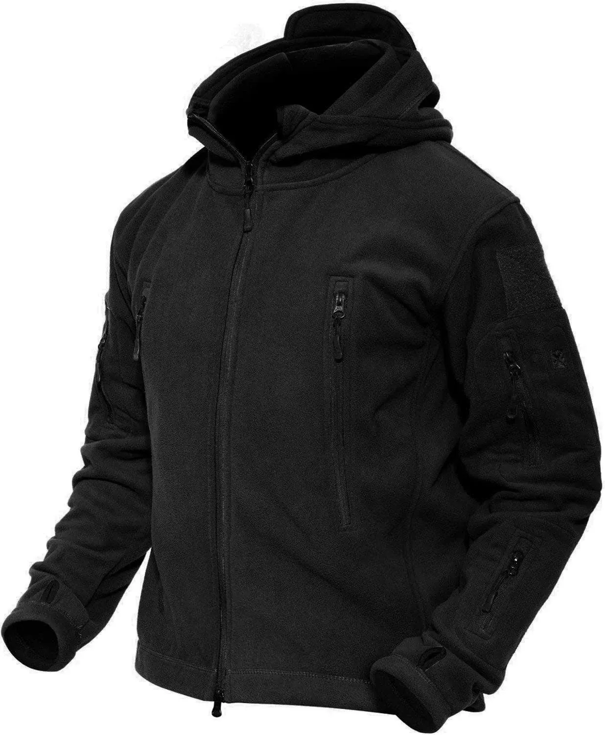 MAGCOMSEN Men&#039;s Hoodie Fleece Jacket 6 Zip-Pockets Warm Winter Jacket Military T