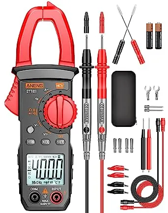 ANENG Digital Clamp Meter Multimeter Tester with AC/DC Current,Voltage, NCV Amp Ohm Volt 4000 Counts Meter Measures Capacitance, Resistance, Diodes, Continuity Frequency Backlight Electrican Tools