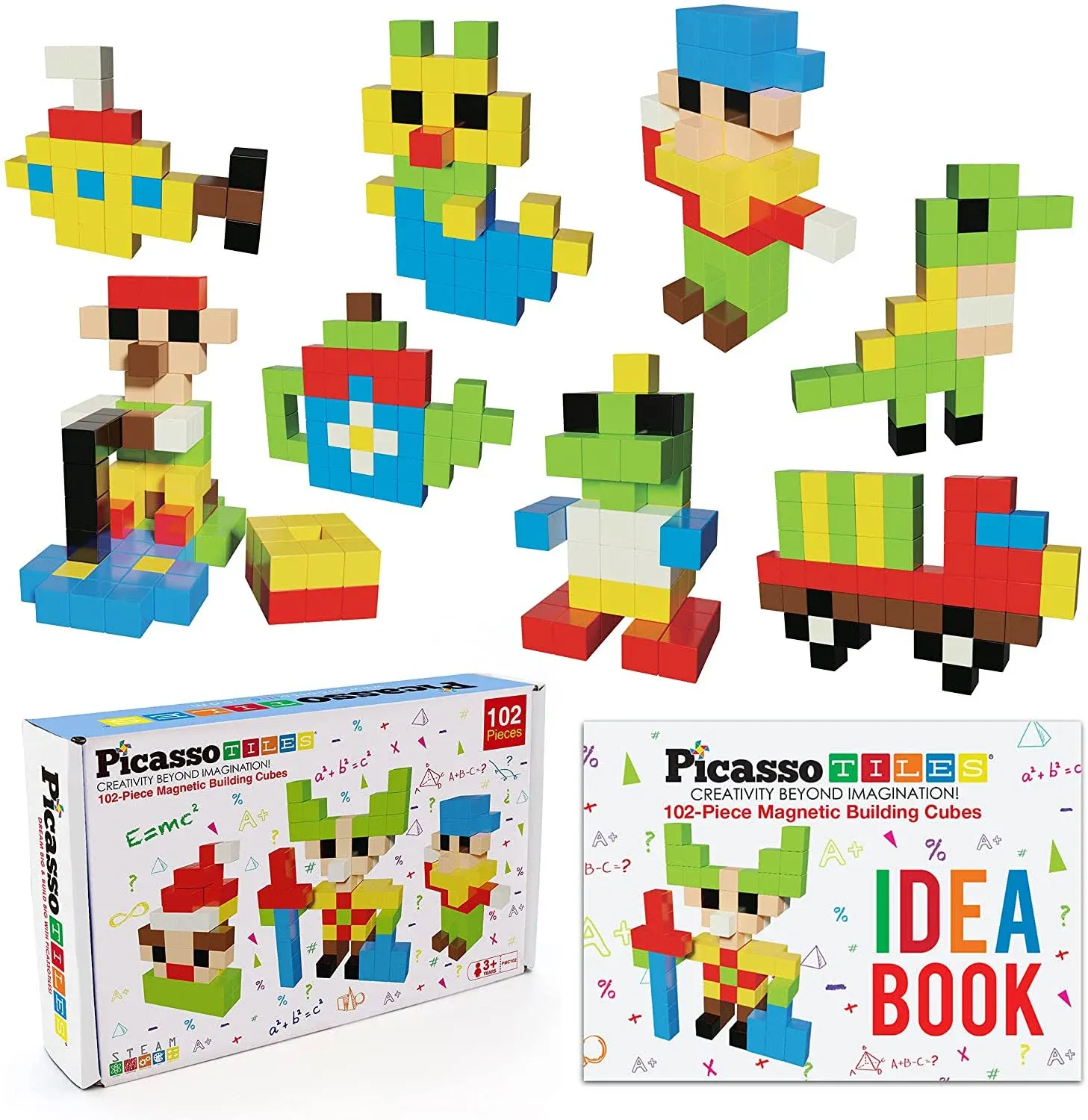 PicassoTiles 102pc Mini Pixel Puzzle Cube Set