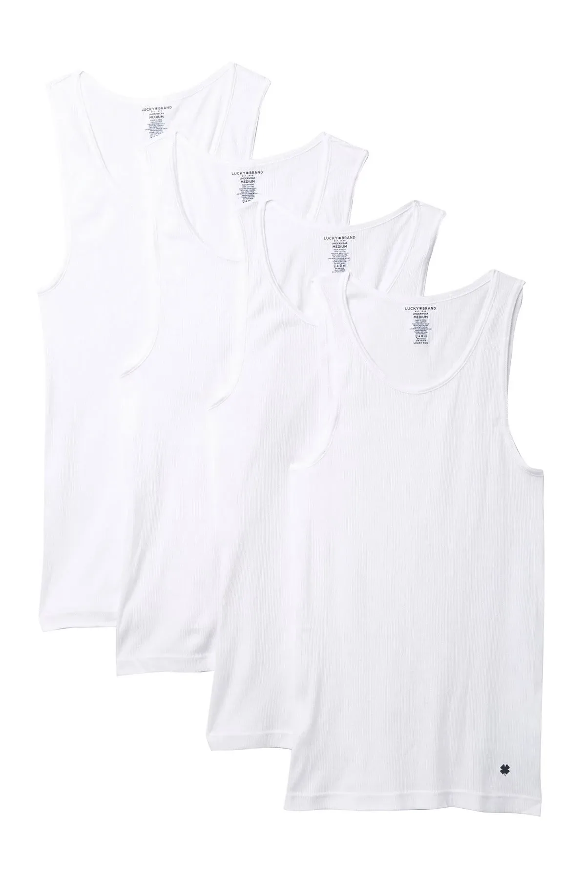 Nautica Men's 4 Pack Ribbed Cotton Tank