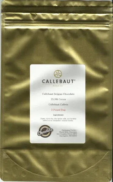 2 lb Callebaut 25.9% White Chocolate Callets